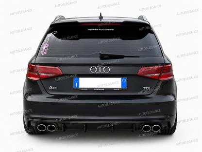 0072🔥SPOILER A3 8V 5D SPORTBACK 12-20 STANDARD LOOK RS3 NERO LUCIDO SOLO STAN🔥