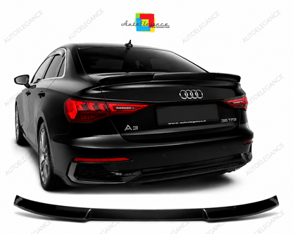 👉Spoiler Baule Labbro Posteriore Audi A3 S3 RS3 Berlina 8Y PU Non Verniciato👈