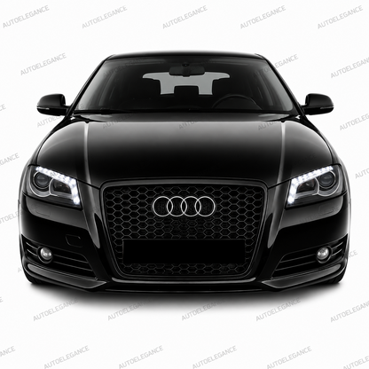 💫ART.1937 GRIGLIA ADATTO PER AUDI  A3 8P 2008-2012 LOOK RS3 NERO LUCIDO💫
