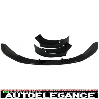 Front Bumper Spoiler Fit For BMW 1 Series F20 F21 LCI (2015-2019) Hatchback M Sport Piano Black 