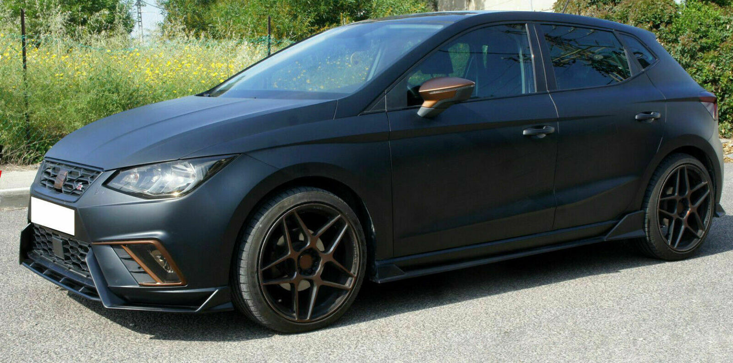 SOTTO MINIGONNE ADATTE PER SEAT IBIZA 6J IBIZA 6F IBIZA KJ 08-21 NERO LUCIDO