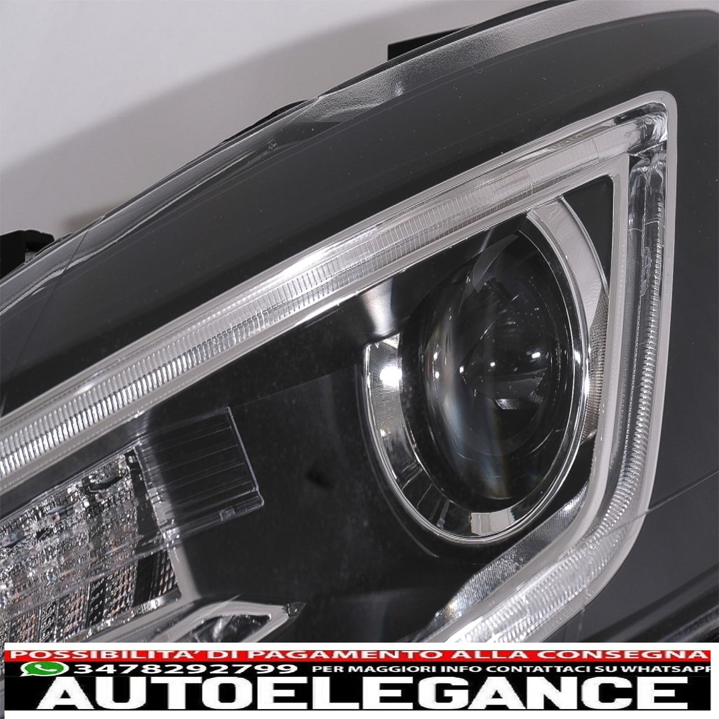 headlights suitable for vw polo mk5 6r 6c 61 (2011-2017) led light bar Devil Eye Look RHD