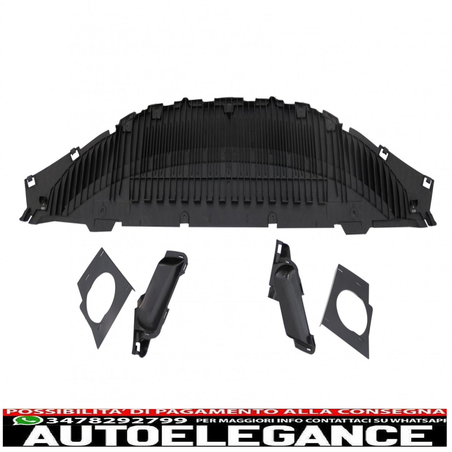 paraurti anteriore con diffusore e terminali di scarico adatti per audi a7 4g pre-facelift (2010-2014) design rs7