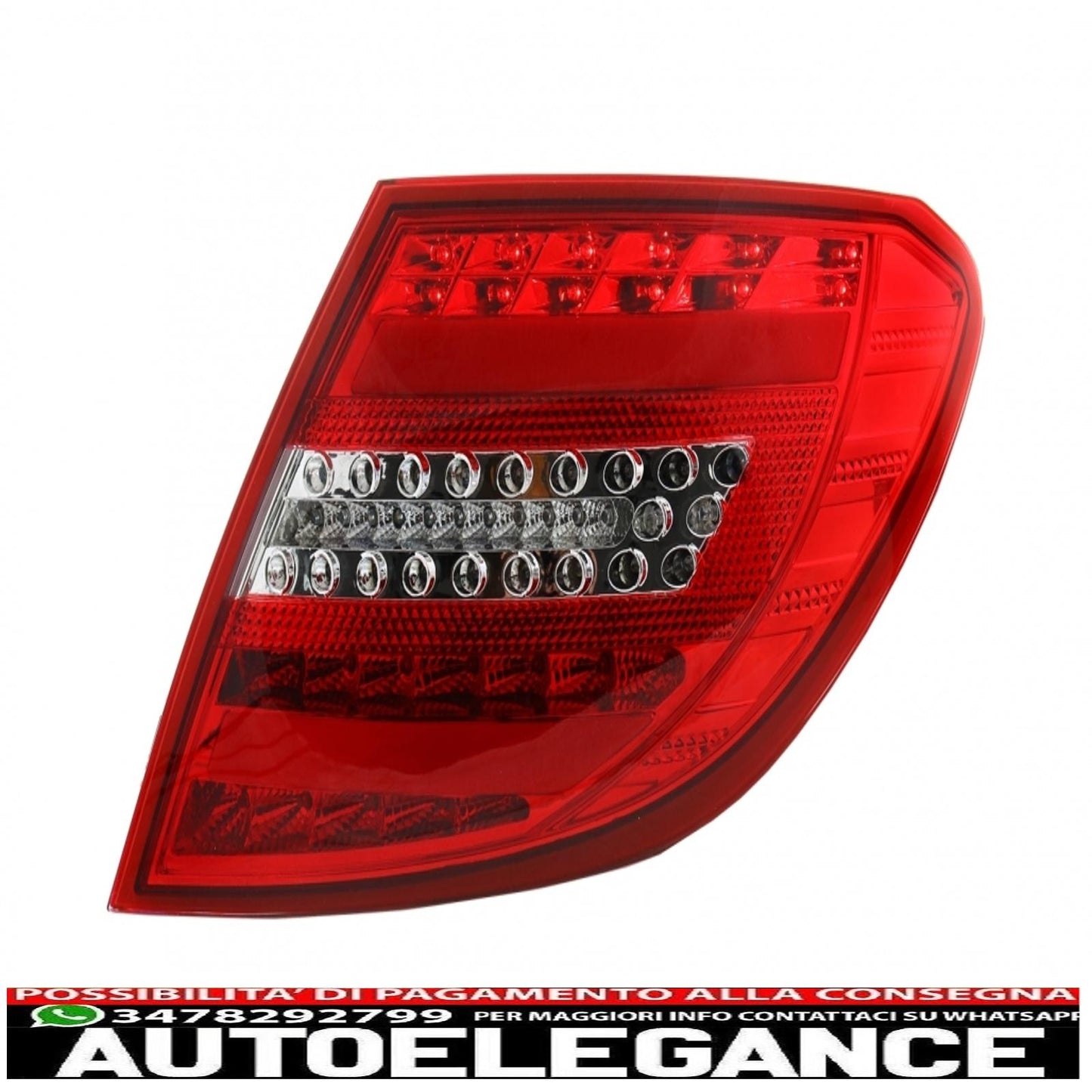 fanali posteriori full led adatti per mercedes classe c w204 (2007-2012) design restyling