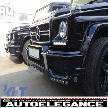 front grille suitable for mercedes g class w463 (1990-2012) g65 piano design black chrome frame