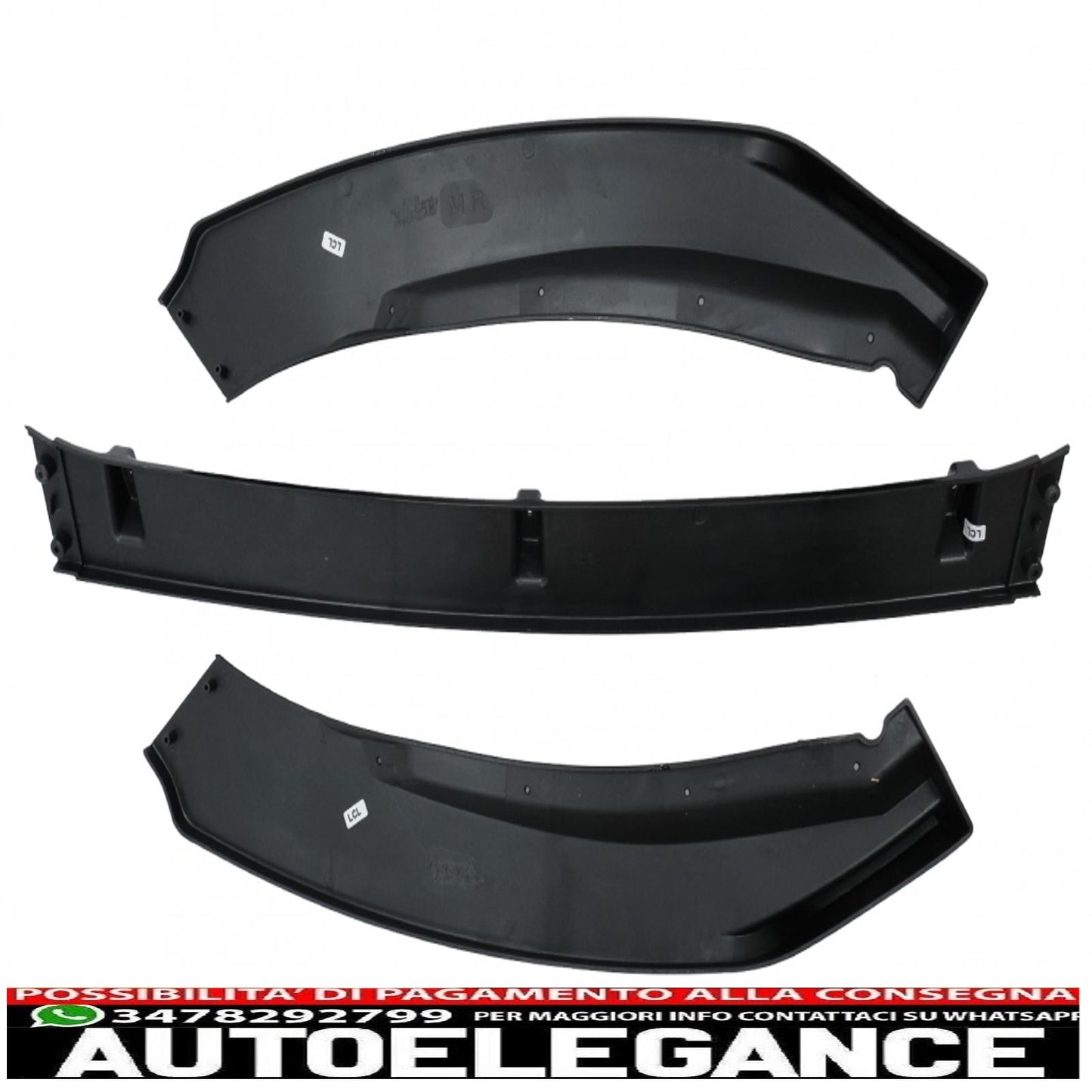 Front Bumper Additional Spoiler Lip Extension Suitable for Skoda Octavia III 5e Saloon Estate (2013-2016) Piano Black 