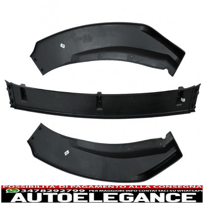 Front Bumper Additional Spoiler Lip Extension Suitable for Skoda Octavia III 5e Saloon Estate (2013-2016) Piano Black 