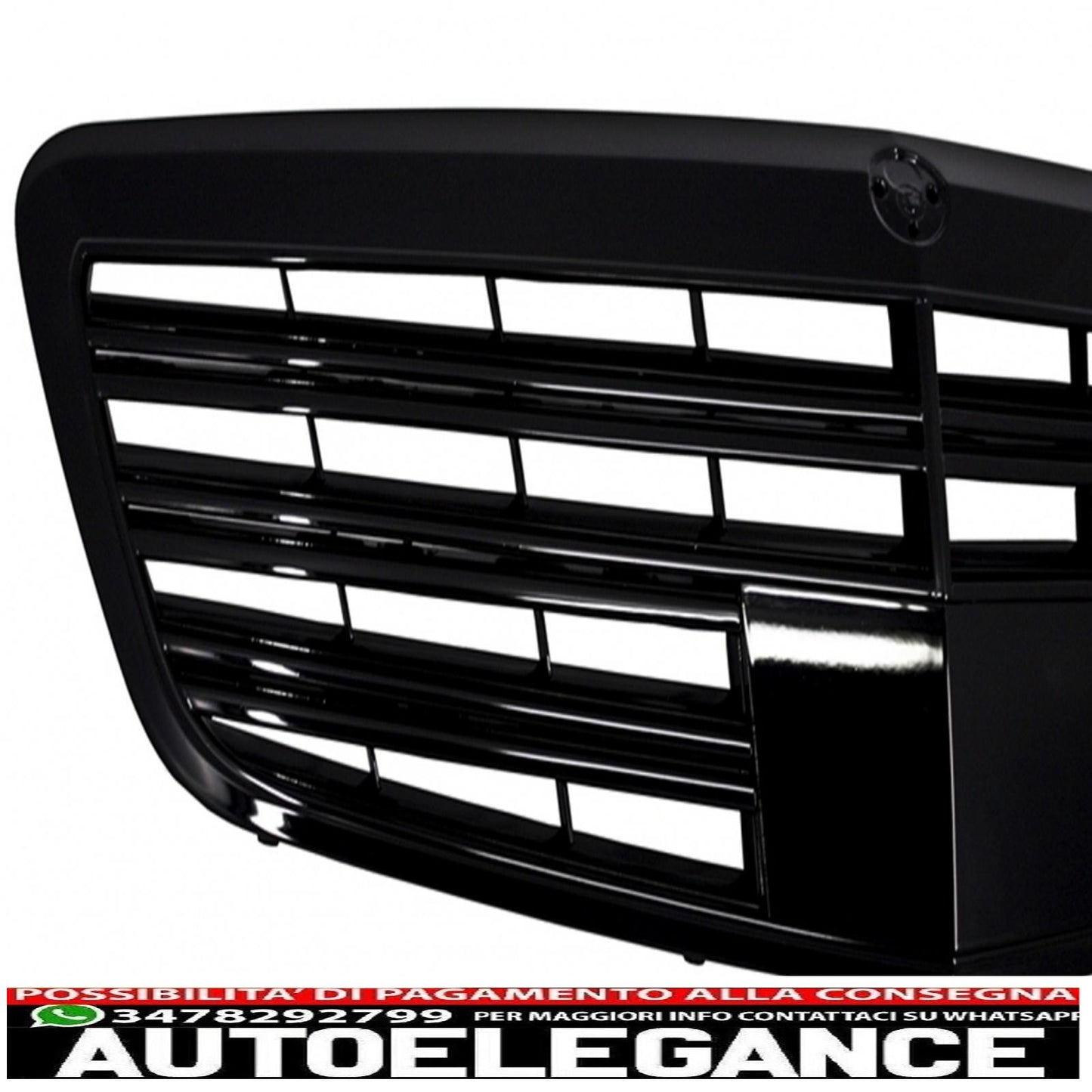 kit carrozzeria adatto per mercedes w221 (2005-2011) s65 design con griglia centrale nero pianoforte e minigonne laterali
