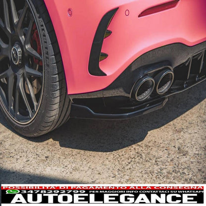 Alette splitter laterali per paraurti posteriore adatte per mercedes classe A W177 A35 A45 Hatchback (2018-up) Piano Black AUTOELEGANCERICAMBI