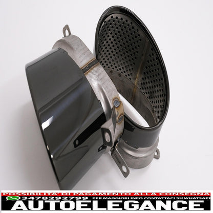 Diffusore e terminali di scarico per mantovana paraurti posteriore adatti per audi a6 4g facelift (2015-2018) design rs6 solo nero paraurti s-line