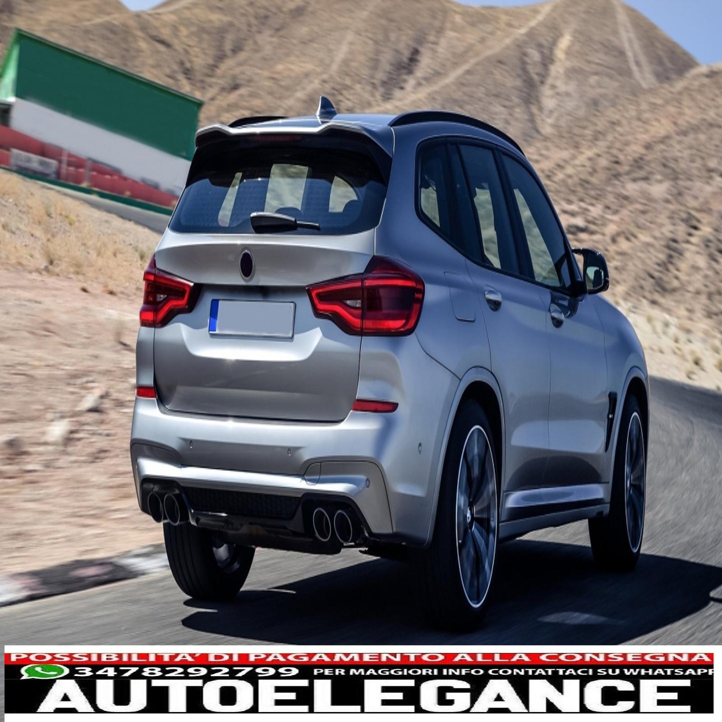 roof spoiler suitable for bmw x3 g01 (2017-up) bk style piano black