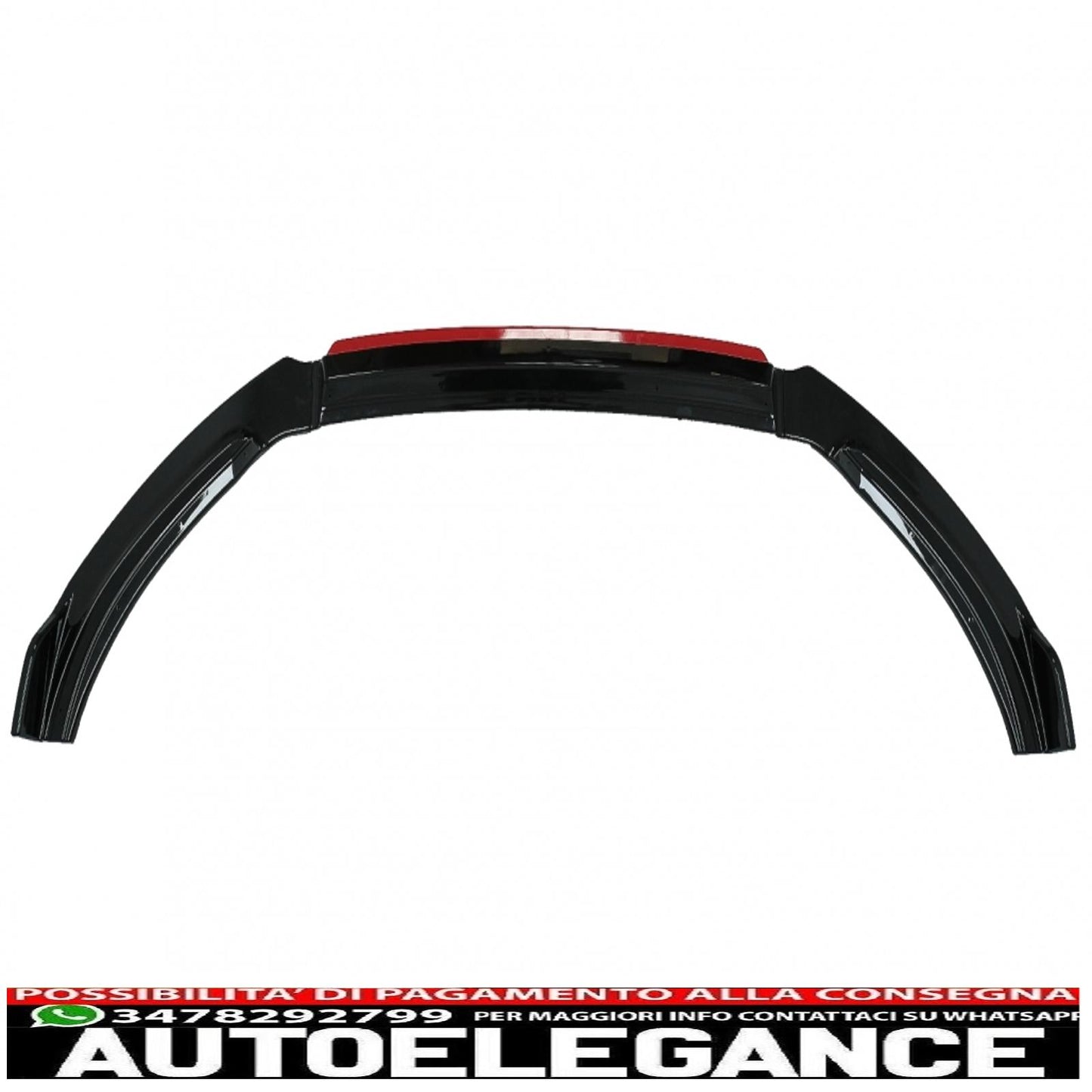 Front Bumper Lip Extension Spoiler Fit For VW Polo Aw Mk6 (2018-up) Gloss Black &amp; Red