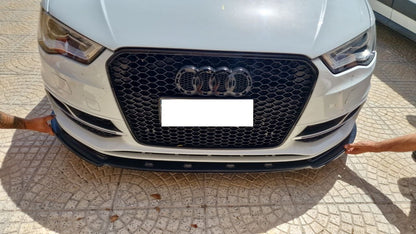 SPLITTER SUITABLE FOR AUDI A3 8V 2012-2016 STANDARD SLINE LOOK GLOSSY BLACK 