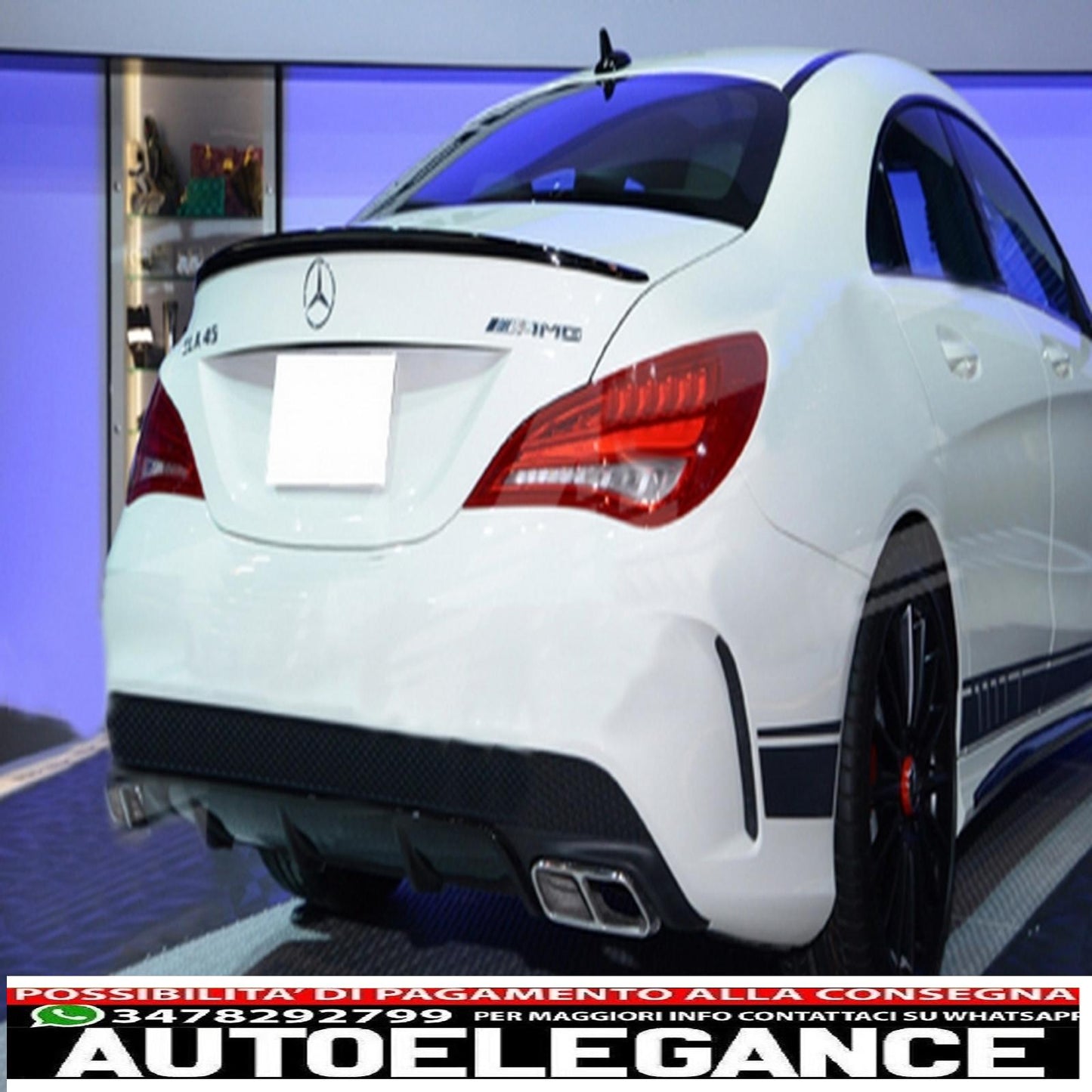 Trunk lid spoiler suitable for mercedes cla c117 w117 (2013-2018) a-design carbon film 