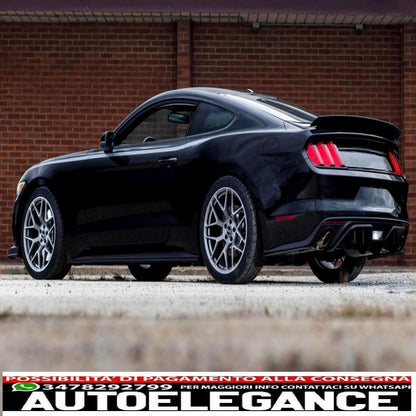 diffusore paraurti posteriore adatto per ford mustang mk6 vi sesta generazione (2015-2017) rtr design nero opaco