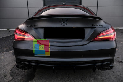 MERCEDES CLA W117 2013-2018 REAR DIFFUSER ABS AMG A45 MATT BLACK .-.