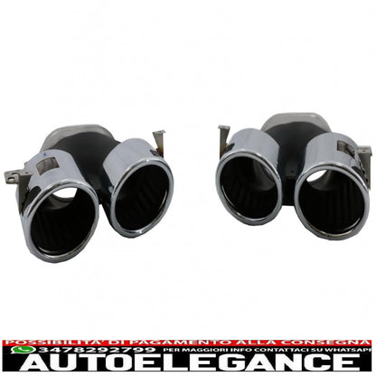 Rear bumper valance diffuser suitable for Mercedes A-Class W177 hatchback (2018-up) chrome exhaust tips
