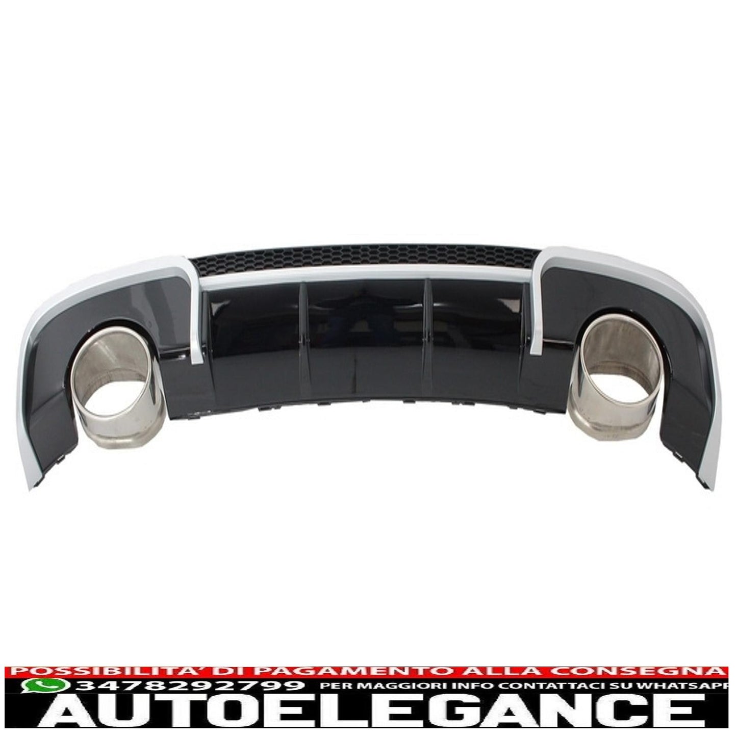 Paraurti anteriore adatto per audi a3 8v (2012-2015) con diffusore d'aria per paraurti posteriore e terminali di scarico design hatchback sportback rs3