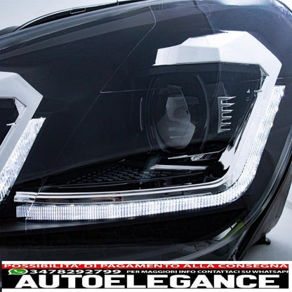 griglia anteriore griglia centrale adatta per vw golf vi (2008-2013) con fari a led luci di svolta sequenziali dinamiche e dinamiche design r20