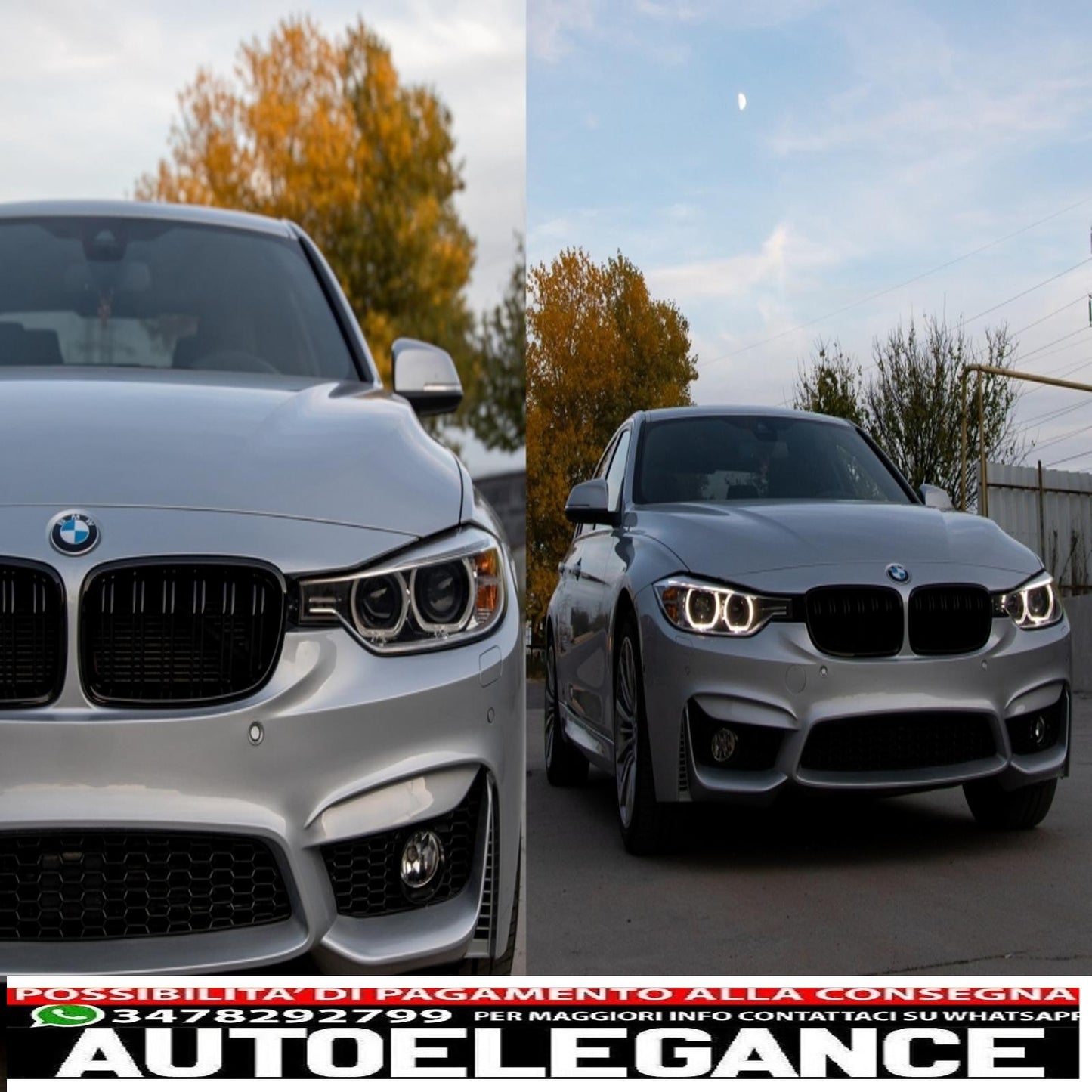 paraurti anteriore adatto per bmw serie 3 f30 f31 non lci e lci (2011-2018) m3 sport evo design con alloggiamento fendinebbia