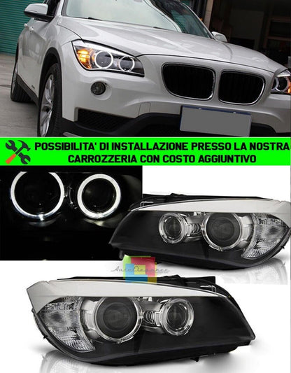 ANGEL EYES LED HEADLIGHTS BLACK SUITABLE FOR BMW X1 E84 SPORTY LOOK