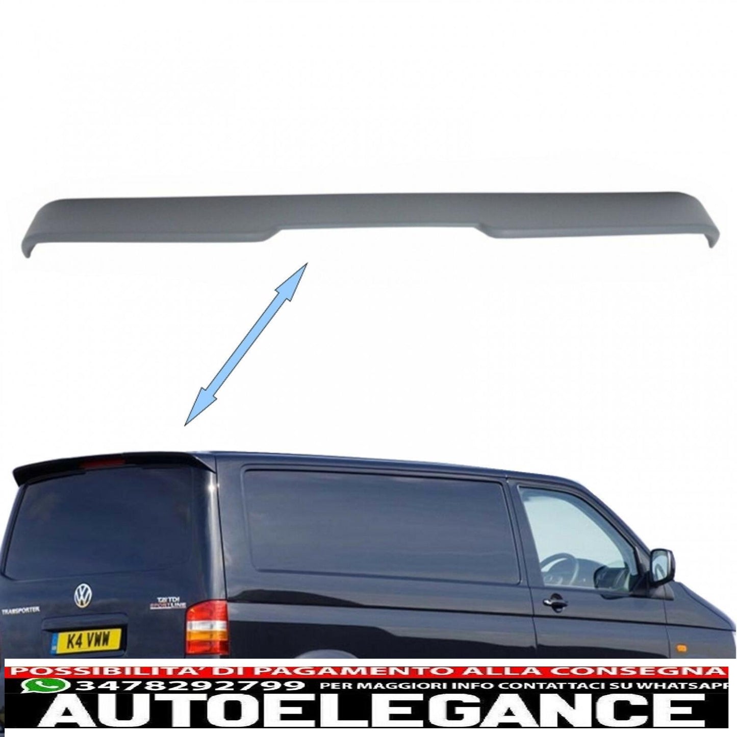 Roof spoiler suitable for VW Transporter Multivan Caravelle T5 T5.1 Facelift (2003-2015) Sportline Design 