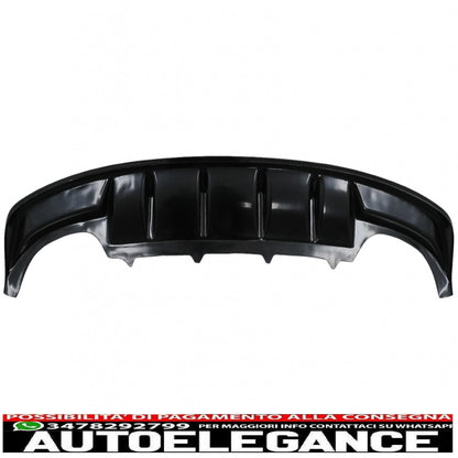 Diffusore d'aria mantovana paraurti posteriore adatto per skoda octavia iii 5e berlina station wagon (2013-2019) nero pianoforte