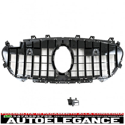 center grille suitable for mercedes cls class c257 (2018-up) gtr design piano black