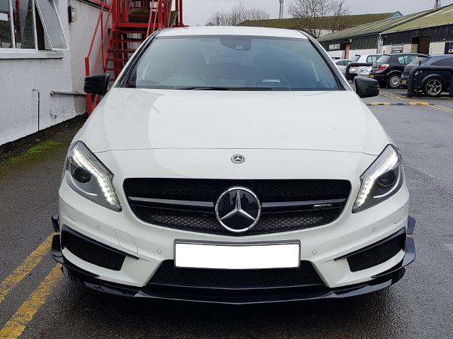 GRIGLIA ADATTA MERCEDES PER CLASSE A W176 2012-2015 LOOK A45 LOOK NERO LUCIDO