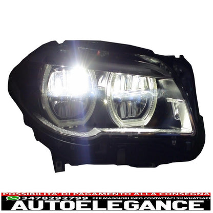 fari anteriori full led adatti per bmw serie 5 f10 f11 (2011-2013) angel eye