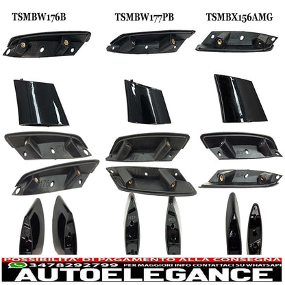 Trunk lid spoiler suitable for mercedes gla x156 (2014-2019) gla45 piano black design