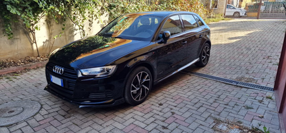 MINIGONNE ADATTE PER AUDI A3 8V LOOK SPORTIVO DESIGN NERO LUCIDO