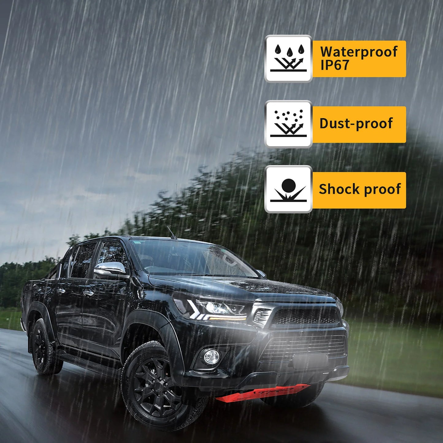 Fari a LED per Toyota Hilux Vigo Revo 2015-2019 con illuminazione di cortesia dinamica
