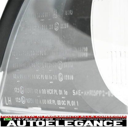 Smoke grey right and left side headlight lens suitable for bmw 5 series e39 (1995-2000)