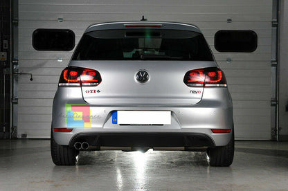 DIFFUSORE ADATTO PER VW GOLF 6 MK6 2008-2012 LOOK GTI NERO OPACO DESIGN SPORTIVO