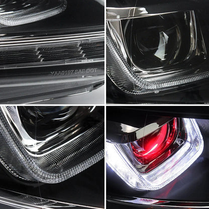 Fari a LED per Volkswagen Golf Mk6 2010-2014 con Demon Eyes (NON ADATTA PER I MODELLI GIT e GTR)