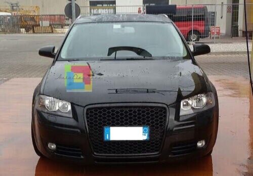 SIDE FOG LIGHT GRILLS SUITABLE FOR AUDI A3 8V 2012-2015 RS3 HONEYCOMB DESIGN
