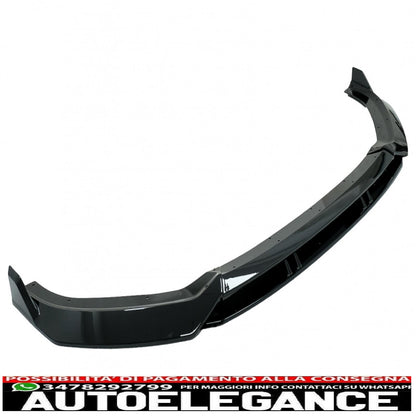 Additional spoiler for front bumper suitable for audi a3 8v restyling s-line (2017-up) piano black 
