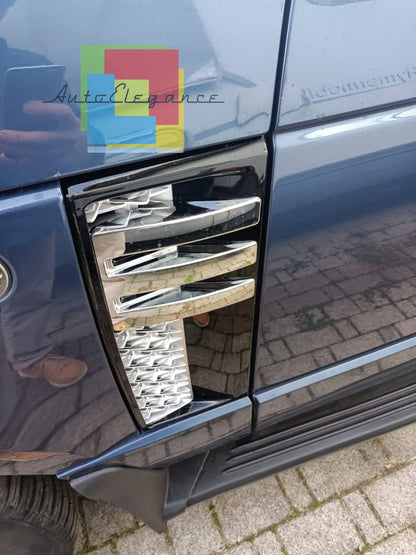 GRIGLIA ADATTA PER RANGE ROVER VOGUE III L322 2010-2012 PROFILO CROMATO NERA