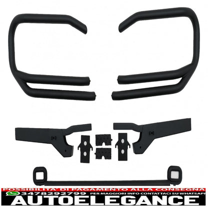 Front bumper protector bullbar suitable for mercedes g class facelift w463 g63 design (2018-2022) stainless steel piano black