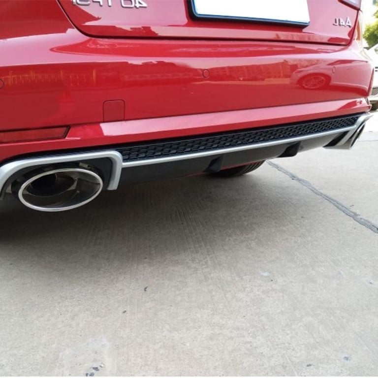 DIFFUSORE POSTERIORE ADATTO PER AUDI A4 B9 8W 2015-2018 LOOK NERO SPORTIVO