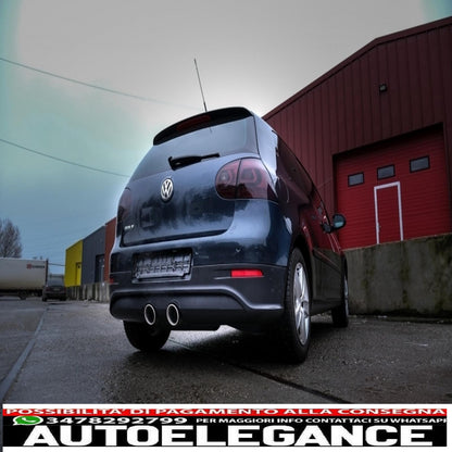 rear bumper extension suitable for vw golf v (2003-2007) r32 look and complete exhaust system