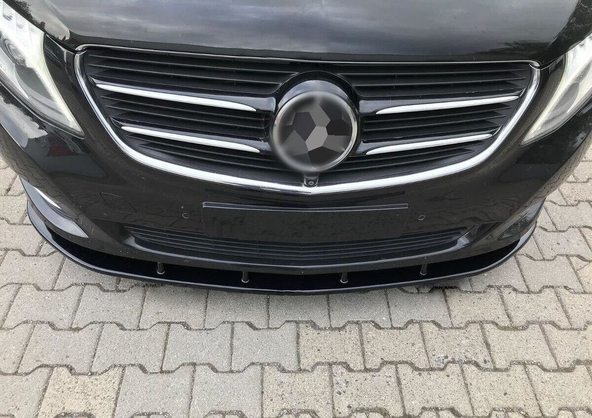 FRONT SPLITTER SUITABLE FOR MERCEDES VITO W447 AMG 2014-2019 ABS GLOSSY BLACK 