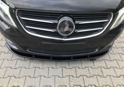 FRONT SPLITTER SUITABLE FOR MERCEDES VITO W447 AMG 2014-2019 ABS GLOSSY BLACK 