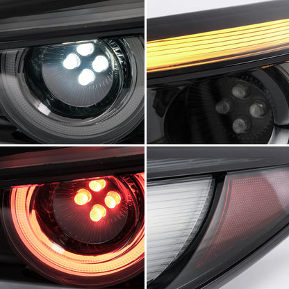 Fanali posteriori Full LED per Mazda 3 Axela Sedan 2014-2018 (segnali di direzione sequenziali con illuminazione dinamica di benvenuto)
