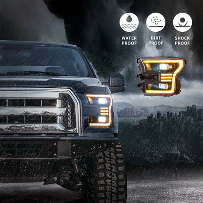 Fari per proiettori a LED per modelli alogeni FORD F150 2015-2017 (non adatti per Raptor)