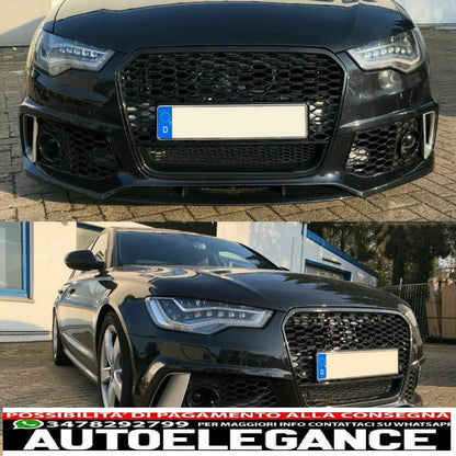 paraurti anteriore con griglia adatto per audi a6 c7 4g facelift (2015-2018) design rs6