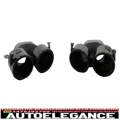 Rear bumper valance diffuser suitable for mercedes a class v177 sedan (2018-up) black exhaust