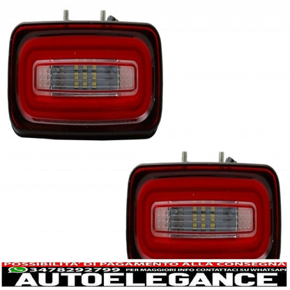 Barra luminosa fanali posteriori full led con fendinebbia adatta per mercedes classe g w463 (1989-2015) luci di svolta sequenziali dinamiche rosse AUTOELEGANCERICAMBI