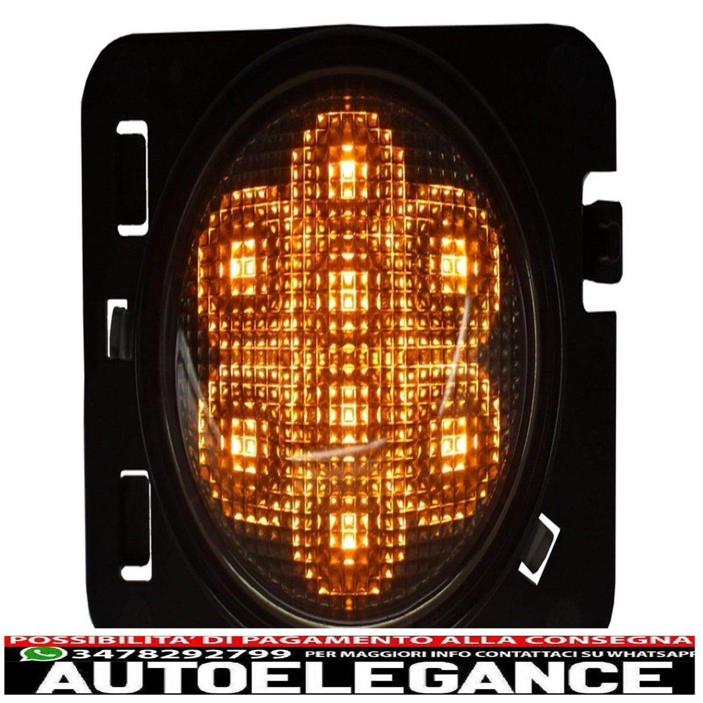 led side turn lights on fenders fit for jeep wrangler jk (2007-2016) amber light 